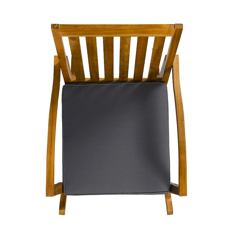 Chaise à bascule traditionnelle d'extérieur en bois d'acacia Montrose par Christopher Knight Home
