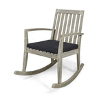 Chaise à bascule traditionnelle d'extérieur en bois d'acacia Montrose par Christopher Knight Home