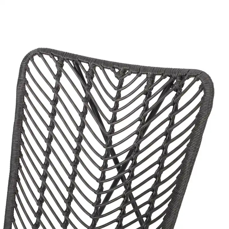 Galtin Sedie accentate da esterni in vimini e ferro (set da 2) di Christopher Knight Home