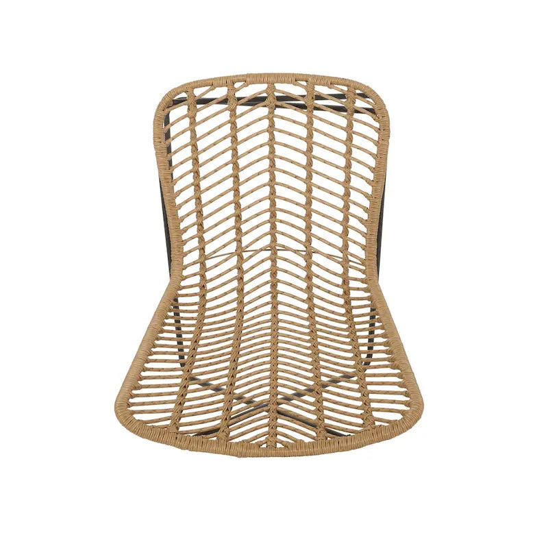 Galtin Sedie accentate da esterni in vimini e ferro (set da 2) di Christopher Knight Home