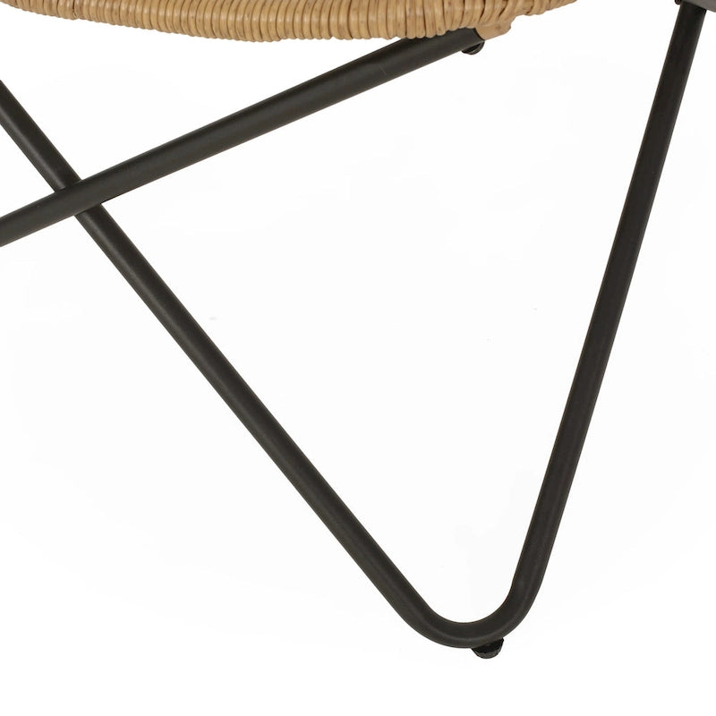 Galtin Sedie accentate da esterni in vimini e ferro (set da 2) di Christopher Knight Home