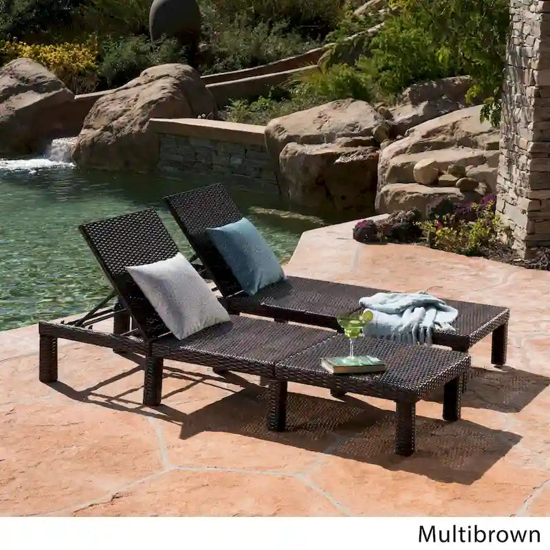 Jamaica Chaise Longue da Esterno (Set di 2) di Christopher Knight Home