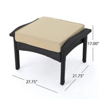 Set da salotto da esterno in vimini a 5 pezzi Honolulu con cuscini di Christopher Knight Home