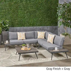Set Divano a V a 5 Posti da Esterno Norfolk di Christopher Knight Home