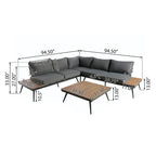Set Divano a V a 5 Posti da Esterno Norfolk di Christopher Knight Home