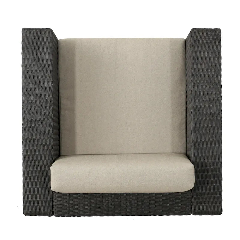 Poltrona girevole Puerta Outdoor in vimini di Christopher Knight Home