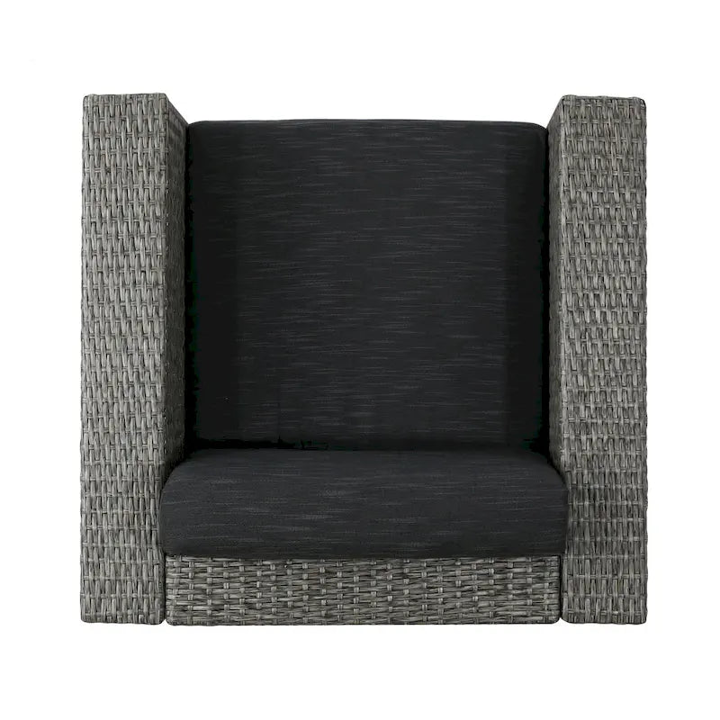 Poltrona girevole Puerta Outdoor in vimini di Christopher Knight Home