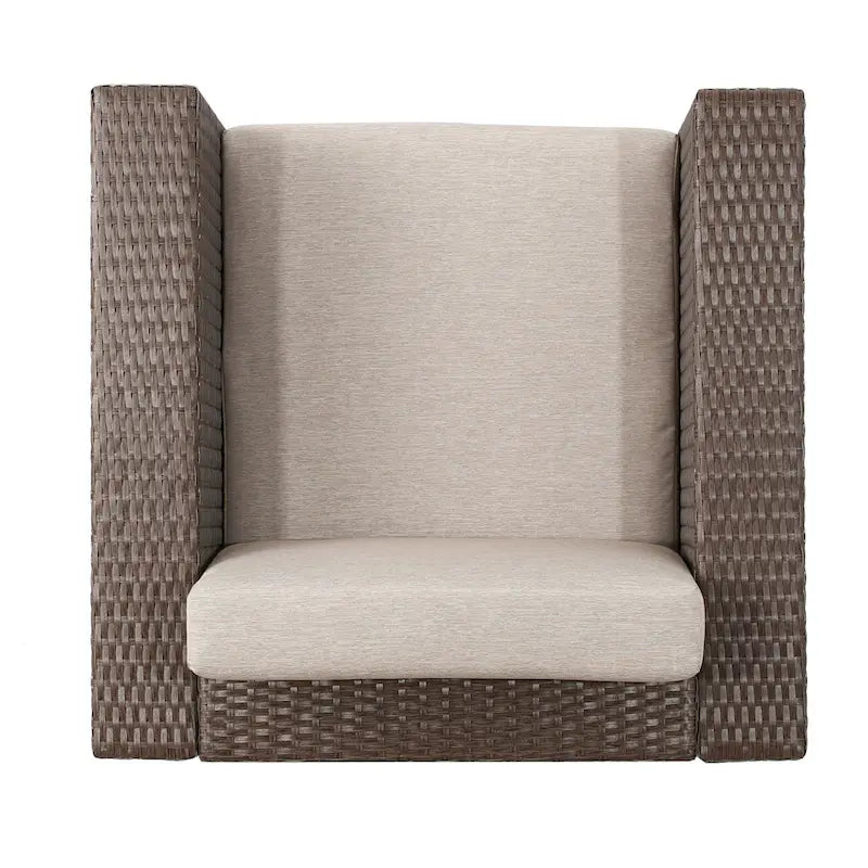 Poltrona girevole Puerta Outdoor in vimini di Christopher Knight Home
