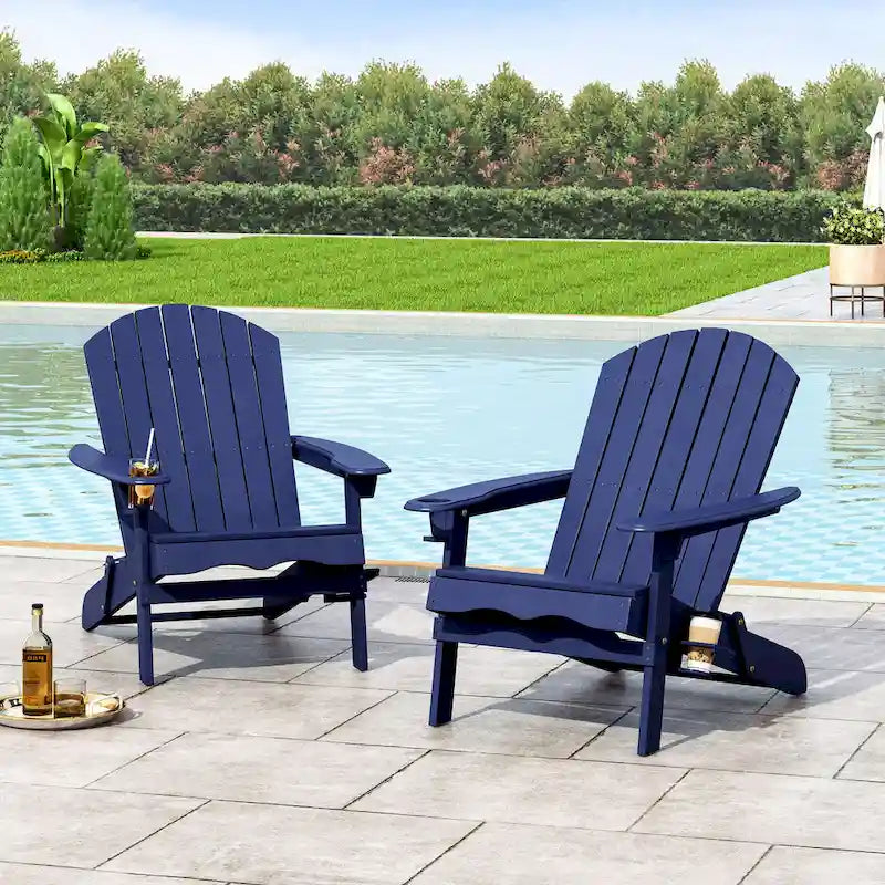 Chaises Adirondack pliantes Bellwood Outdoor en bois d'acacia (lot de 2) par Christopher Knight Home