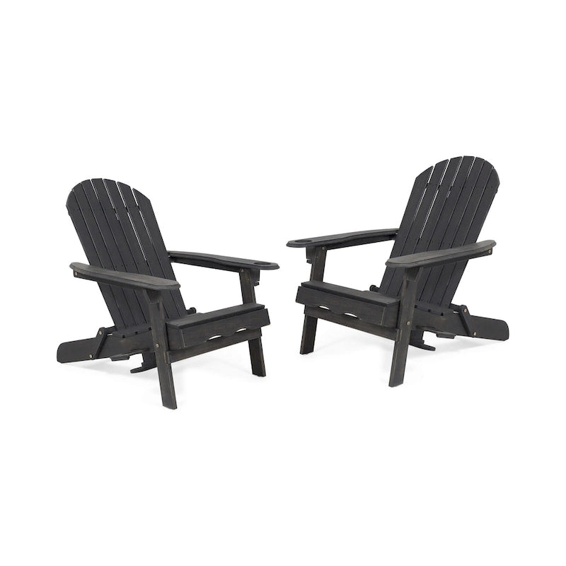 Chaises Adirondack pliantes Bellwood Outdoor en bois d'acacia (lot de 2) par Christopher Knight Home