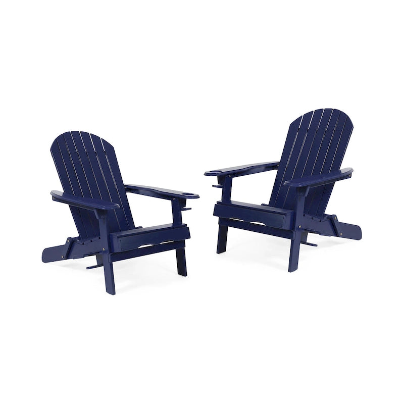 Chaises Adirondack pliantes Bellwood Outdoor en bois d'acacia (lot de 2) par Christopher Knight Home