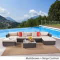 Set divano componibile da esterno a 5 posti in vimini Santa Rosa di Christopher Knight Home