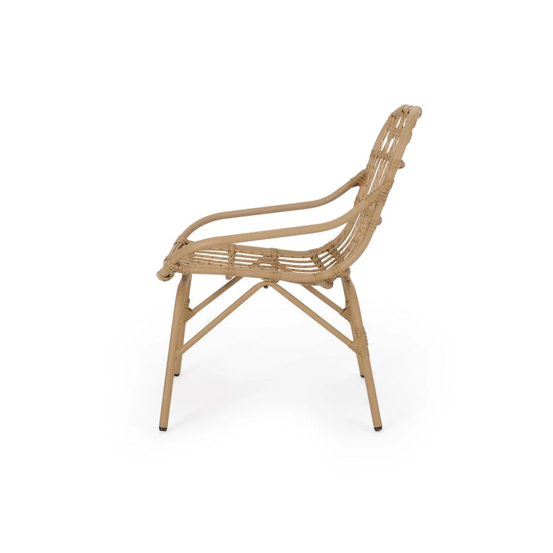 Chaises d'appoint d'extérieur en osier Harlem par Christopher Knight Home
