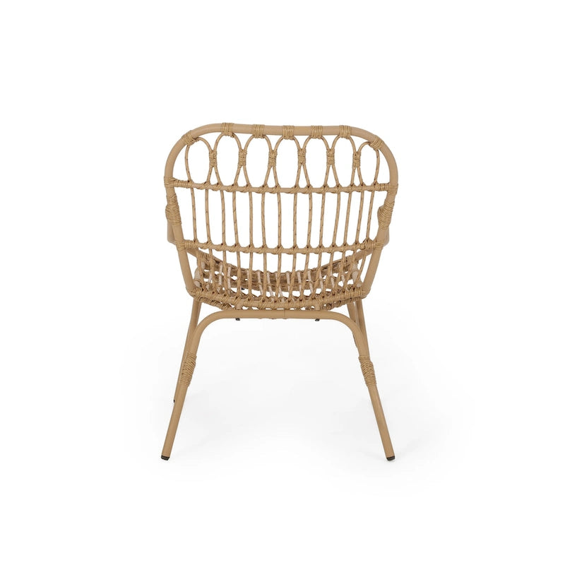 Chaises d'appoint d'extérieur en osier Harlem par Christopher Knight Home