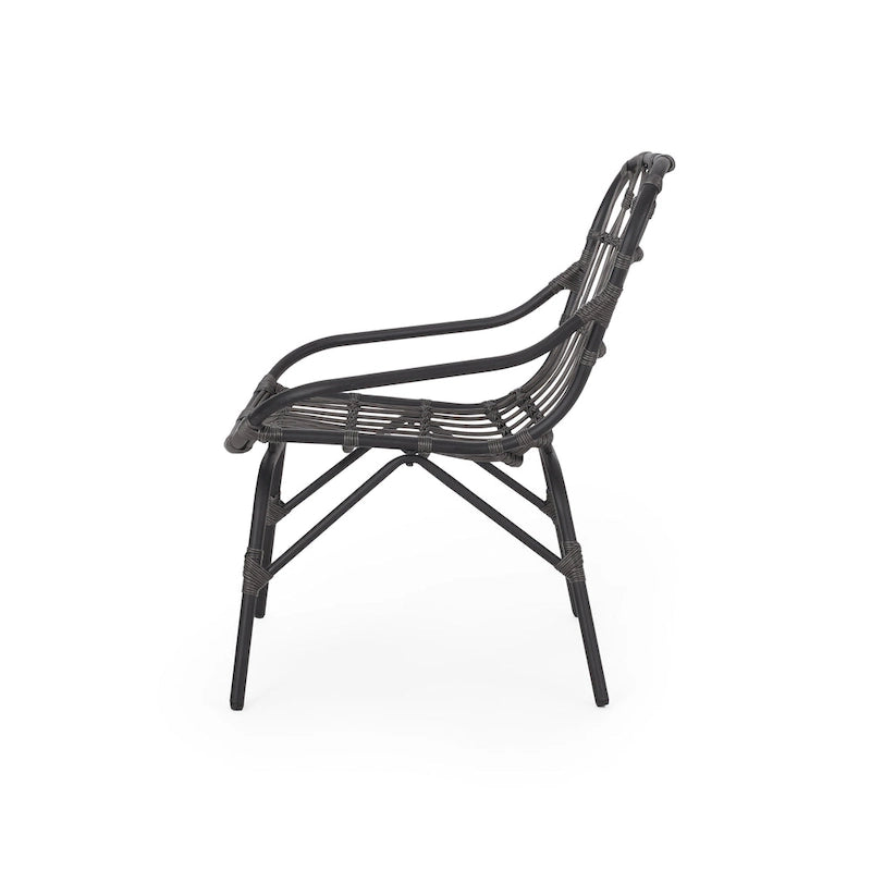Chaises d'appoint d'extérieur en osier Harlem par Christopher Knight Home