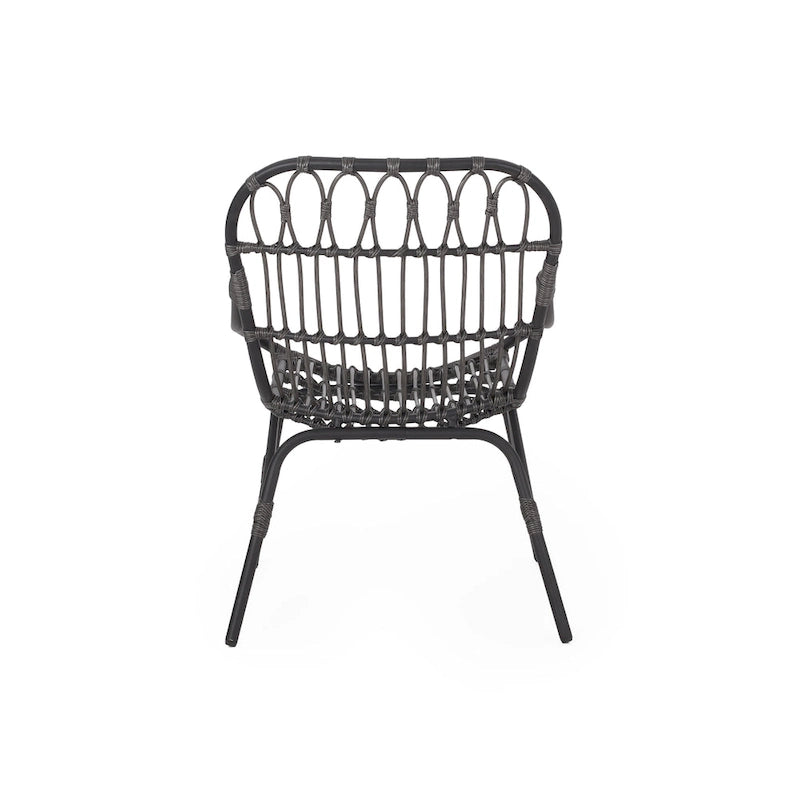 Chaises d'appoint d'extérieur en osier Harlem par Christopher Knight Home