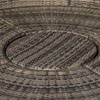 Outsunny Set 4 Pezzi con Cuscini per Esterno, Divano Rotondo in Rattan O Lettino a Semicerchio con Baldacchino