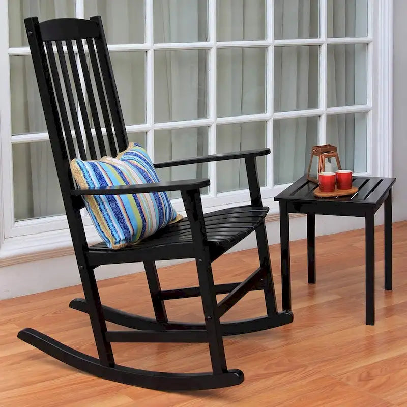 Fauteuil à bascule d'extérieur Cambridge Casual Austin - Noir