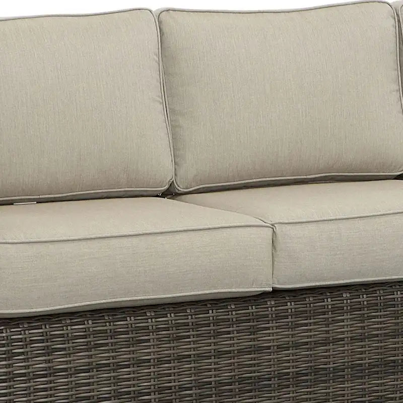 Divano in Rattan Jarrow, Marrone/Grigio