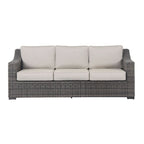 Divano in Rattan Jarrow, Marrone/Grigio