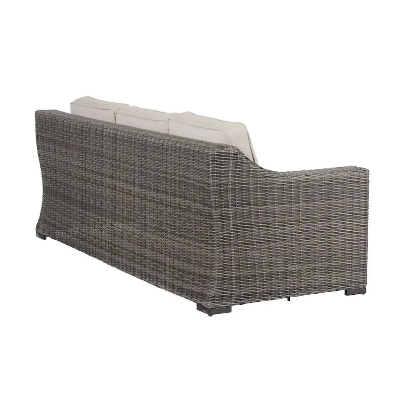 Divano in Rattan Jarrow, Marrone/Grigio
