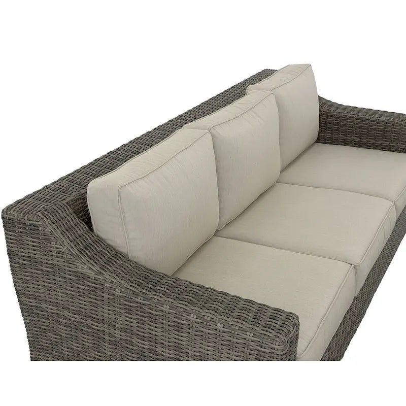 Divano in Rattan Jarrow, Marrone/Grigio