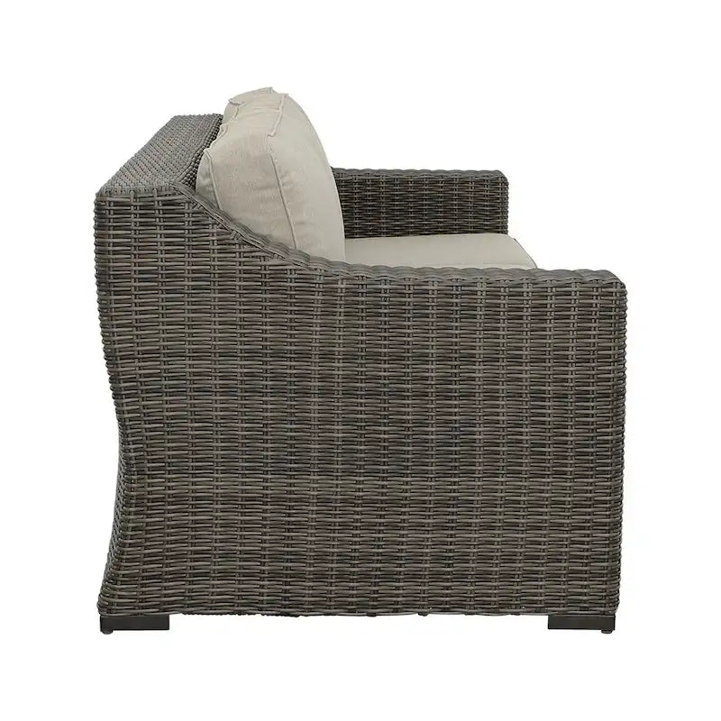 Divano in Rattan Jarrow, Marrone/Grigio