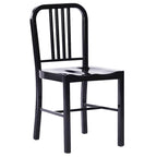 Industrial Metal Indoor-Outdoor Chair Set of 2