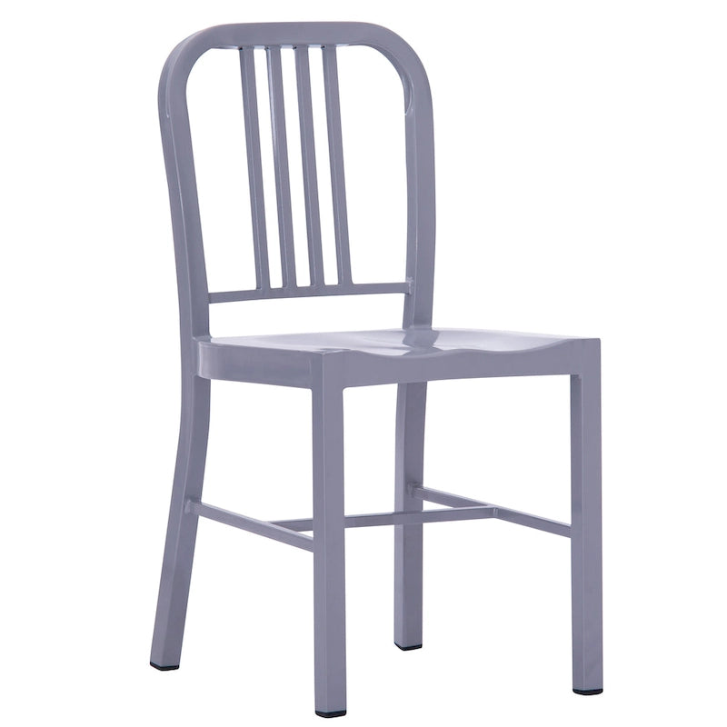 Lot de 2 chaises d'intérieur/extérieur en métal industriel