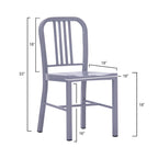 Lot de 2 chaises d'intérieur/extérieur en métal industriel