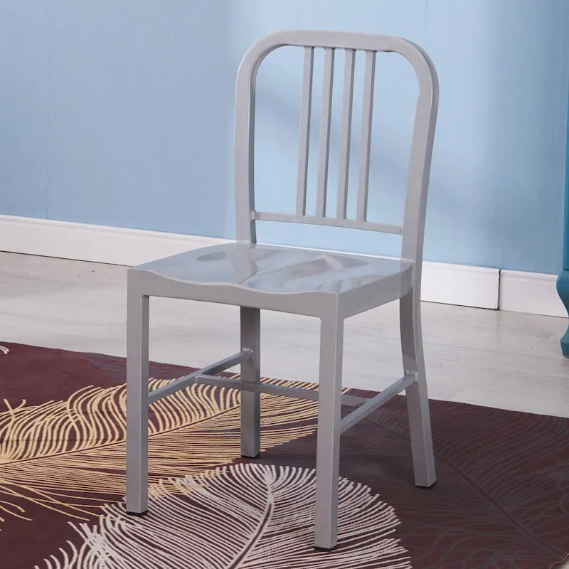 Lot de 2 chaises d'intérieur/extérieur en métal industriel