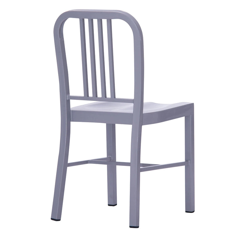 Lot de 2 chaises d'intérieur/extérieur en métal industriel