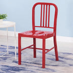Lot de 2 chaises d'intérieur/extérieur en métal industriel