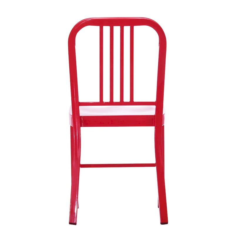 Lot de 2 chaises d'intérieur/extérieur en métal industriel