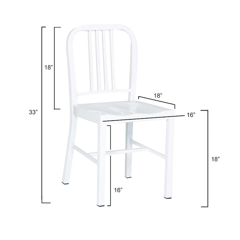 Lot de 2 chaises d'intérieur/extérieur en métal industriel