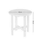 Polytrends Altura Chaise longue inclinable sans accoudoirs en polyéthylène écologique toutes saisons avec table d'appoint (ensemble de 3 pièces)