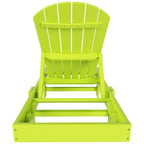 Polytrends Altura Chaise longue inclinable sans accoudoirs en polyéthylène écologique toutes saisons avec table d'appoint (ensemble de 3 pièces)