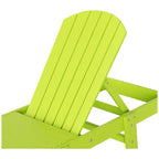 Polytrends Altura Chaise longue inclinable sans accoudoirs en polyéthylène écologique toutes saisons avec table d'appoint (ensemble de 3 pièces)