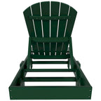Polytrends Altura Chaise longue inclinable sans accoudoirs en polyéthylène écologique toutes saisons avec table d'appoint (ensemble de 3 pièces)