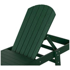 Polytrends Altura Chaise longue inclinable sans accoudoirs en polyéthylène écologique toutes saisons avec table d'appoint (ensemble de 3 pièces)