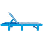 Polytrends Altura Chaise longue inclinable sans accoudoirs en polyéthylène écologique toutes saisons avec table d'appoint (ensemble de 3 pièces)