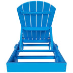 Polytrends Altura Chaise longue inclinable sans accoudoirs en polyéthylène écologique toutes saisons avec table d'appoint (ensemble de 3 pièces)