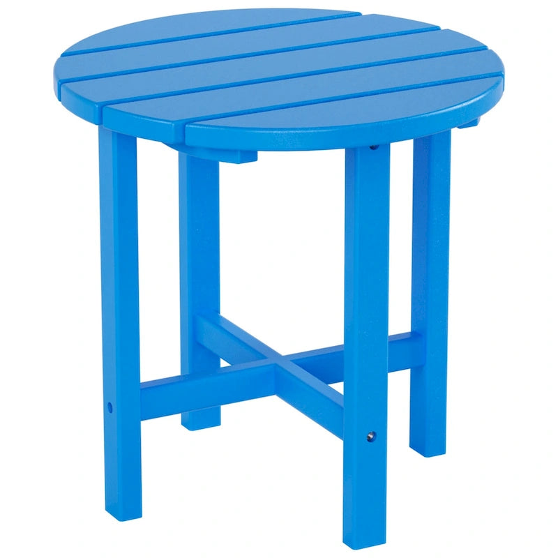 Polytrends Altura Chaise longue inclinable sans accoudoirs en polyéthylène écologique toutes saisons avec table d'appoint (ensemble de 3 pièces)