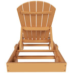 Polytrends Altura Chaise longue inclinable sans accoudoirs en polyéthylène écologique toutes saisons avec table d'appoint (ensemble de 3 pièces)