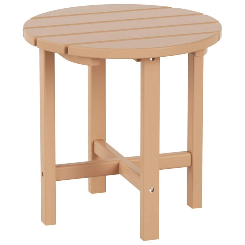Polytrends Altura Chaise longue inclinable sans accoudoirs en polyéthylène écologique toutes saisons avec table d'appoint (ensemble de 3 pièces)