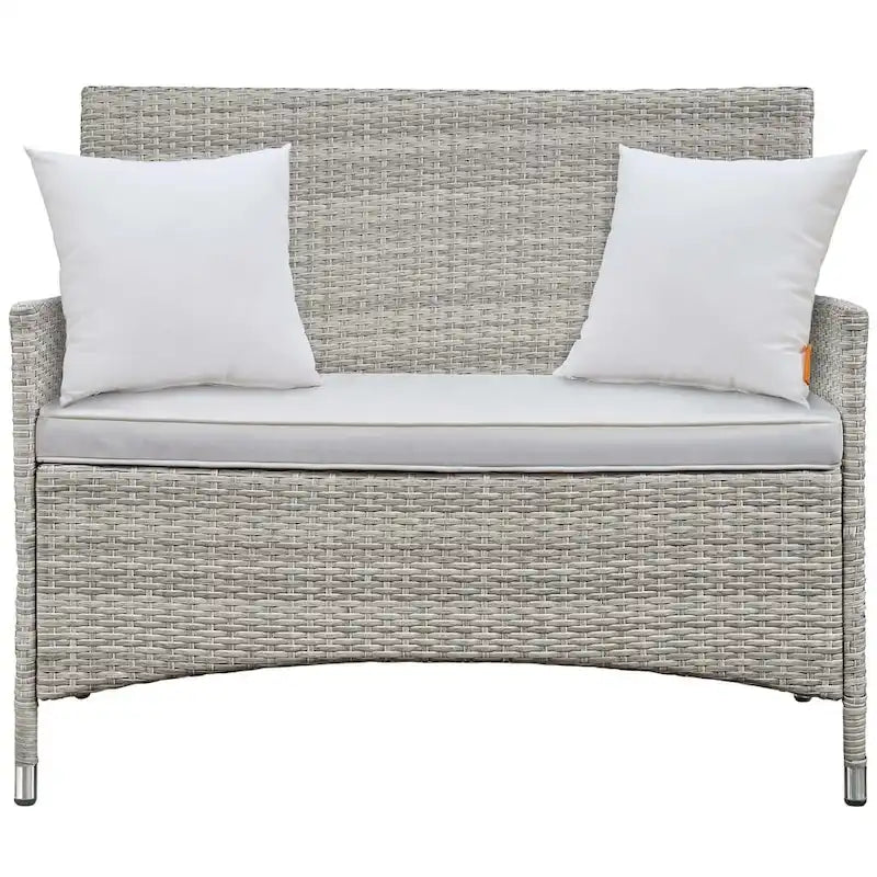 Modway Bridge, Set da esterno da 4 pezzi in rattan con cuscini