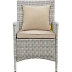 Modway Bridge, Set da esterno da 4 pezzi in rattan con cuscini