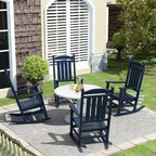 Polytrends Laguna Hdpe All Weather Outdoor Patio Rocking Chair (Set of 4)
