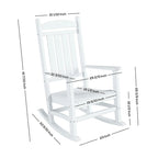 Polytrends Laguna Hdpe Sedia a Dondolo da Esterno per Patio, per Tutte le Condizioni Atmosferiche (Set da 4)