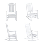 Polytrends Laguna Hdpe Sedia a Dondolo da Esterno per Patio, per Tutte le Condizioni Atmosferiche (Set da 4)